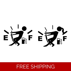 Gas Gauge Stick Figure Decal